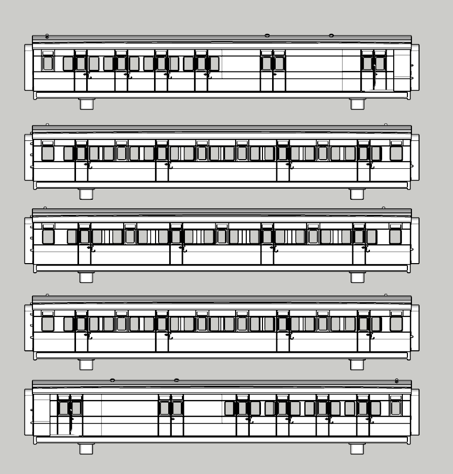 (image for) (N) LSWR Ironclad Portsmouth Set 5 Coach Bundle