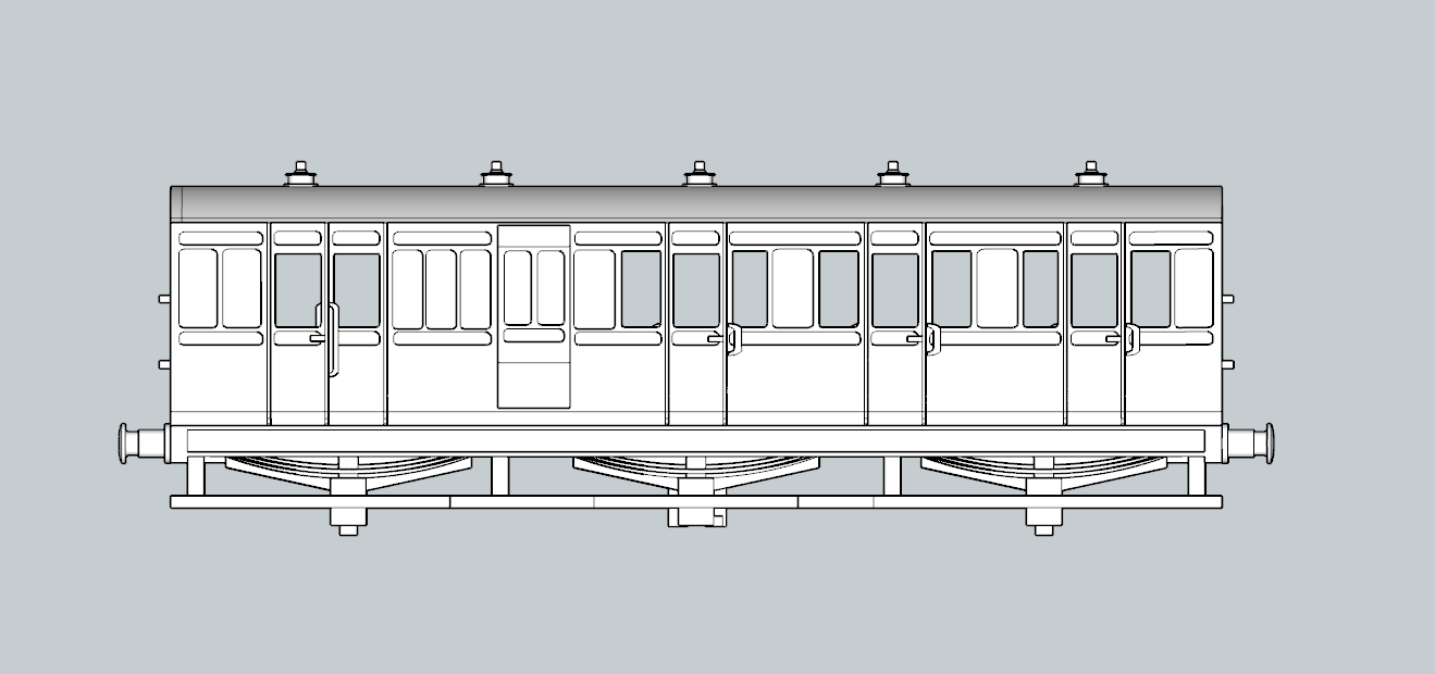 (image for) (N) Generic - Six Wheel 31ft Brake Third - w/ Chassis