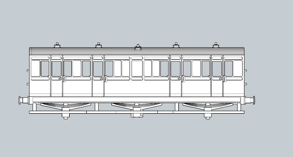 (image for) (N) Generic - Six Wheel 31ft Comp Lav - w/ Chassis