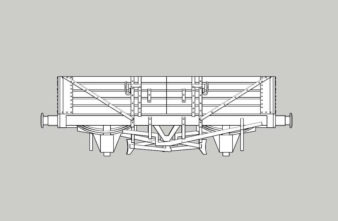 (image for) (N) SECR 5 Plank Open Goods Wagon d1347 (5 Pack)