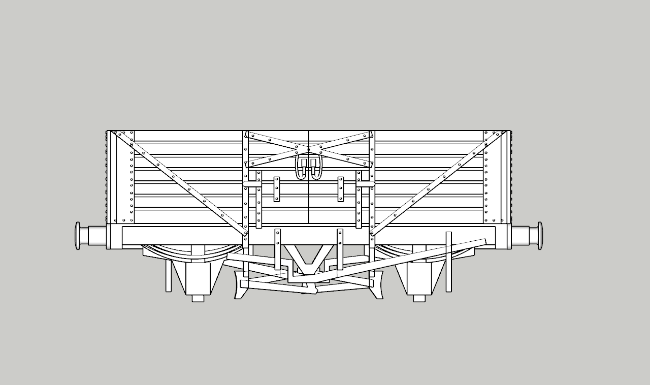 (image for) (N) SECR 7 Plank Open Goods Wagon d1355 (5 Pack)