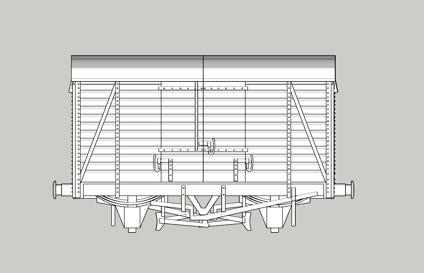(image for) (N) SECR 10t Covered Goods Wagon d1426 (5 Pack)