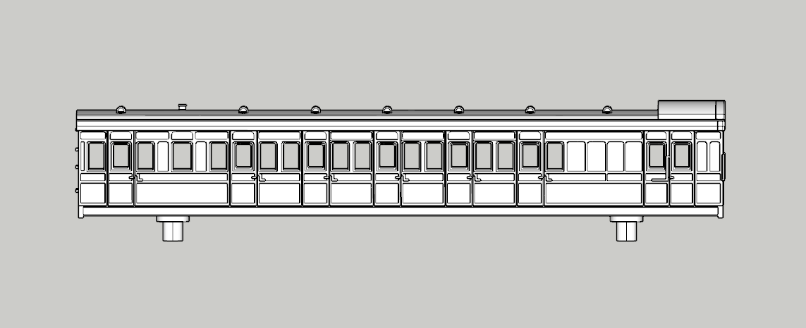 (image for) SECR Birdcage 54ft 6 cmpt Brake Third Lav - d158