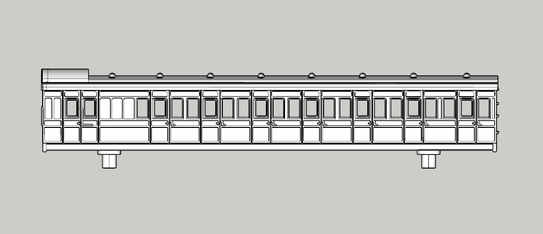 (image for) SECR Birdcage 54ft 7 cmpt Brake Third - d159