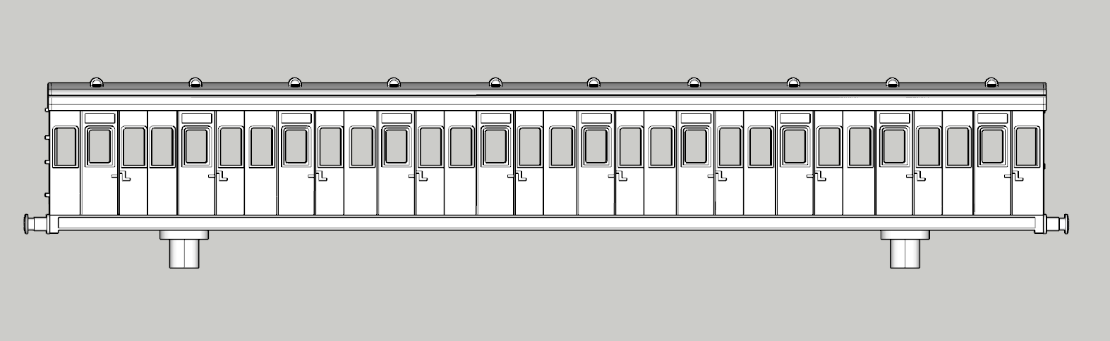 (image for) SECR Birdcage 60ft 10 cmpt Third - d52 - Steel Type
