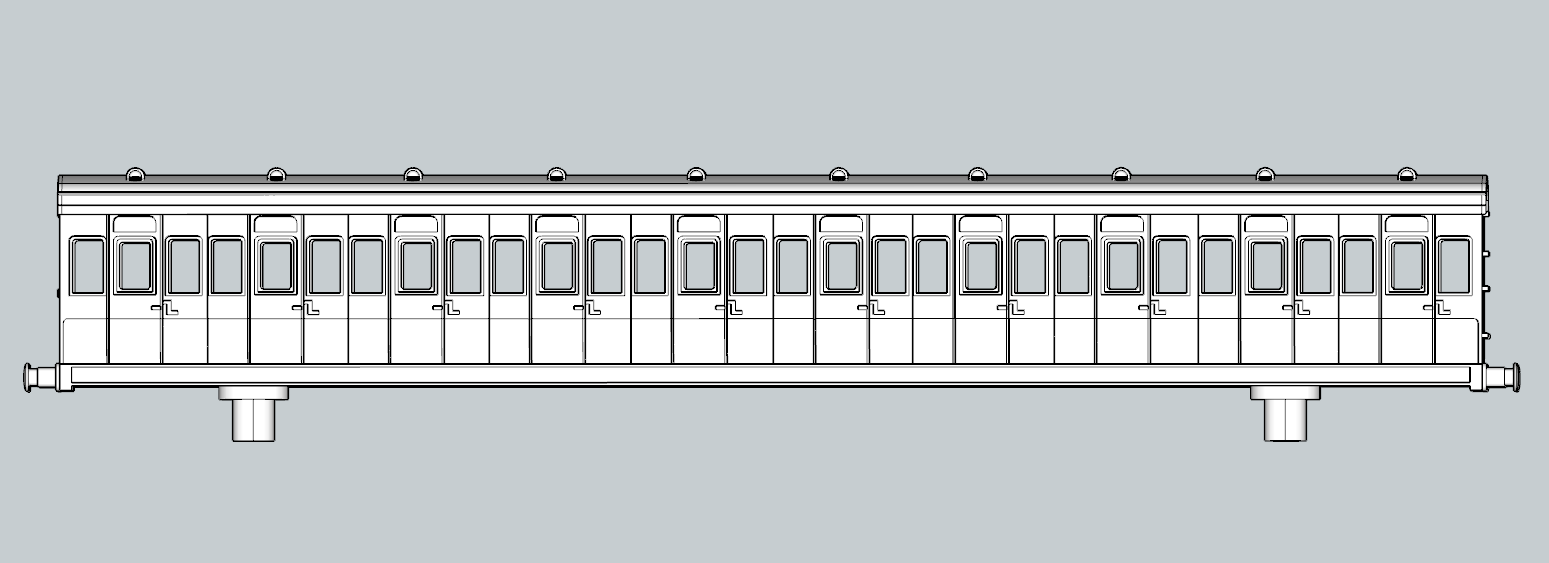 (image for) SECR Birdcage 60ft 10 cmpt Third - d52 - Timber Type